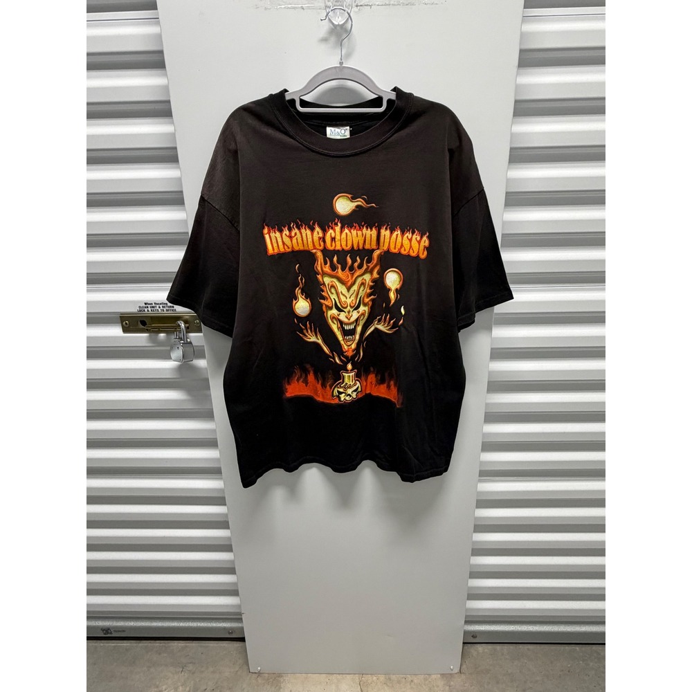 1999 Vintage Insane Clown Posse T-Shirt Mens XL Black Jeckel Brothers Good